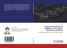 Capa do livro de A general method of weights  in the d-bar-Neumann problem 