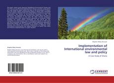 Portada del libro de Implementation of International environmental law and policy