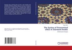 Capa do livro de The Syntax of Pronominal clitics in Standard Arabic 
