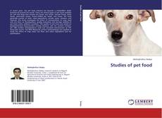 Buchcover von Studies of pet food