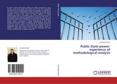 Capa do livro de Public State power: experience of methodological analysis 