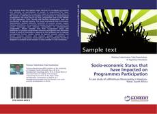 Capa do livro de Socio-economic Status that have Impacted on Programmes Participation 