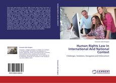 Capa do livro de Human Rights Law In International And National Context 