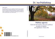 Buchcover von Política agraria