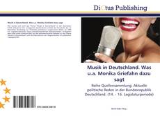 Buchcover von Musik in Deutschland. Was u.a. Monika Griefahn dazu sagt