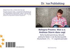 Bookcover of Bologna-Prozess. Was u.a. Andreas Storm dazu sagt