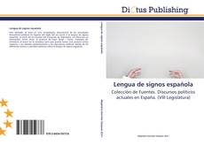 Portada del libro de Lengua de signos española