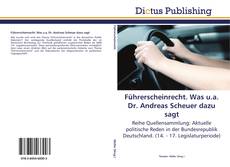 Обложка Führerscheinrecht. Was u.a. Dr. Andreas Scheuer dazu sagt