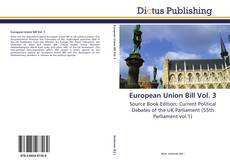 Portada del libro de European Union Bill Vol. 3