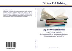 Ley de Universidades kitap kapağı