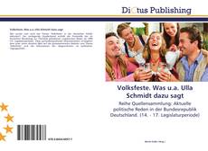 Copertina di Volksfeste. Was u.a. Ulla Schmidt dazu sagt