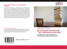 El concepto romano de "res communes omnium" kitap kapağı