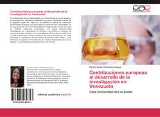 Buchcover von Contribuciones europeas al desarrollo de la investigación en Venezuela