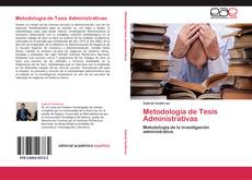 Buchcover von Metodología de Tesis Administrativas