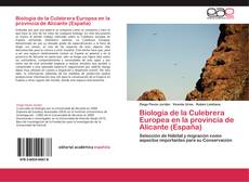 Buchcover von Biología de la Culebrera Europea en la provincia de Alicante (España)