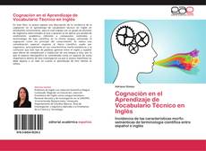 Buchcover von Cognación en el Aprendizaje de Vocabulario Técnico en Inglés