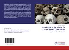 Institutional Response to Crime against Humanity kitap kapağı