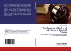 Buchcover von The Guaranty of Rights of Individuals in Criminal Process