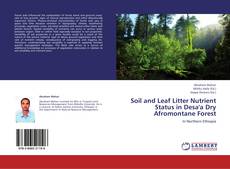 Обложка Soil and Leaf Litter Nutrient Status in Desa'a Dry Afromontane Forest