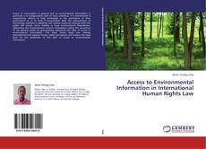Bookcover of Access to Environmental Information in International Human Rights Law