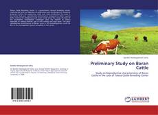 Portada del libro de Preliminary Study on Boran Cattle