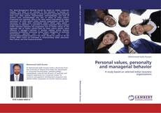 Portada del libro de Personal values, personalty and managerial behavior