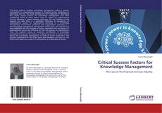 Buchcover von Critical Success Factors for Knowledge Management