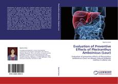 Evaluation of Preventive Effects of Plectranthus Amboinicus (Lour) kitap kapağı