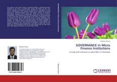 GOVERNANCE in Micro Finance Institutions kitap kapağı
