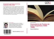 Portada del libro de Comentario de Textos de Lírica Española (1900-1950)