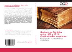 Portada del libro de Racismo en Córdoba entre 1900 y 1915. Continuidades y rupturas.