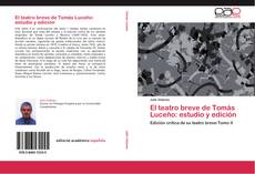 Copertina di El teatro breve de Tomás Luceño: estudio y edición