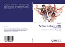 Apology Strategies of ESL Students kitap kapağı