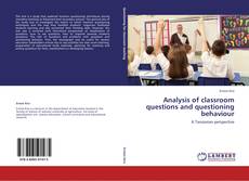 Обложка Analysis of classroom questions and questioning behaviour
