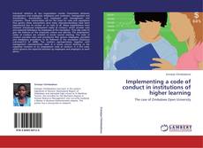 Portada del libro de Implementing a code of conduct in institutions of higher learning