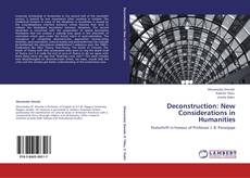 Buchcover von Deconstruction: New Considerations in Humanities