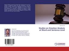 Studies on Emotion Analysis at Word and Sentence Level的封面