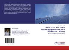 Buchcover von word class and word formation processes with reference to Mising