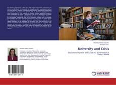 Bookcover of University and Crisis