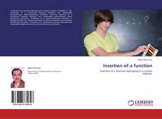 Bookcover of Insertion of a function
