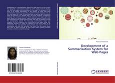 Bookcover of Development of a Summarisation System for Web Pages