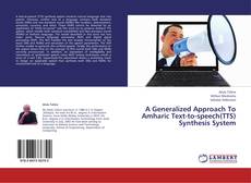 Capa do livro de A Generalized Approach To Amharic Text-to-speech(TTS) Synthesis System 