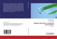 Buchcover von Applied Shari'ah in Financial Transactions
