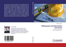 Bookcover of Malaysian Construction Contract