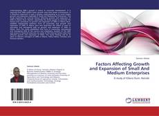 Buchcover von Factors Affecting Growth and Expansion of Small And Medium Enterprises