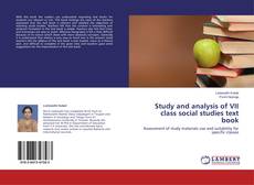 Copertina di Study and analysis of VII class social studies text book