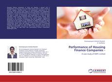 Capa do livro de Performance of Housing Finance Companies - 