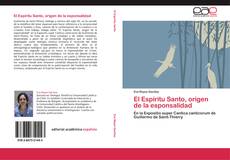 Portada del libro de El Espíritu Santo, origen de la esponsalidad