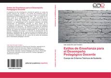 Bookcover of Estilos de Enseñanza para el Desempeño Pedagógico Docente