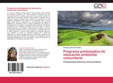 Buchcover von Programa participativo de educación ambiental comunitaria